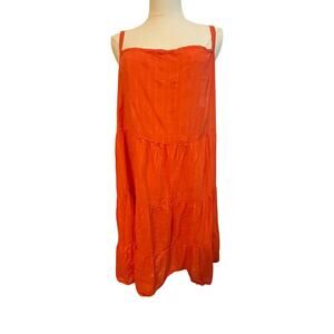 Old Navy Tiered Mini Dress Womens 2XL Spaghetti Strap Sundress Summer Casual